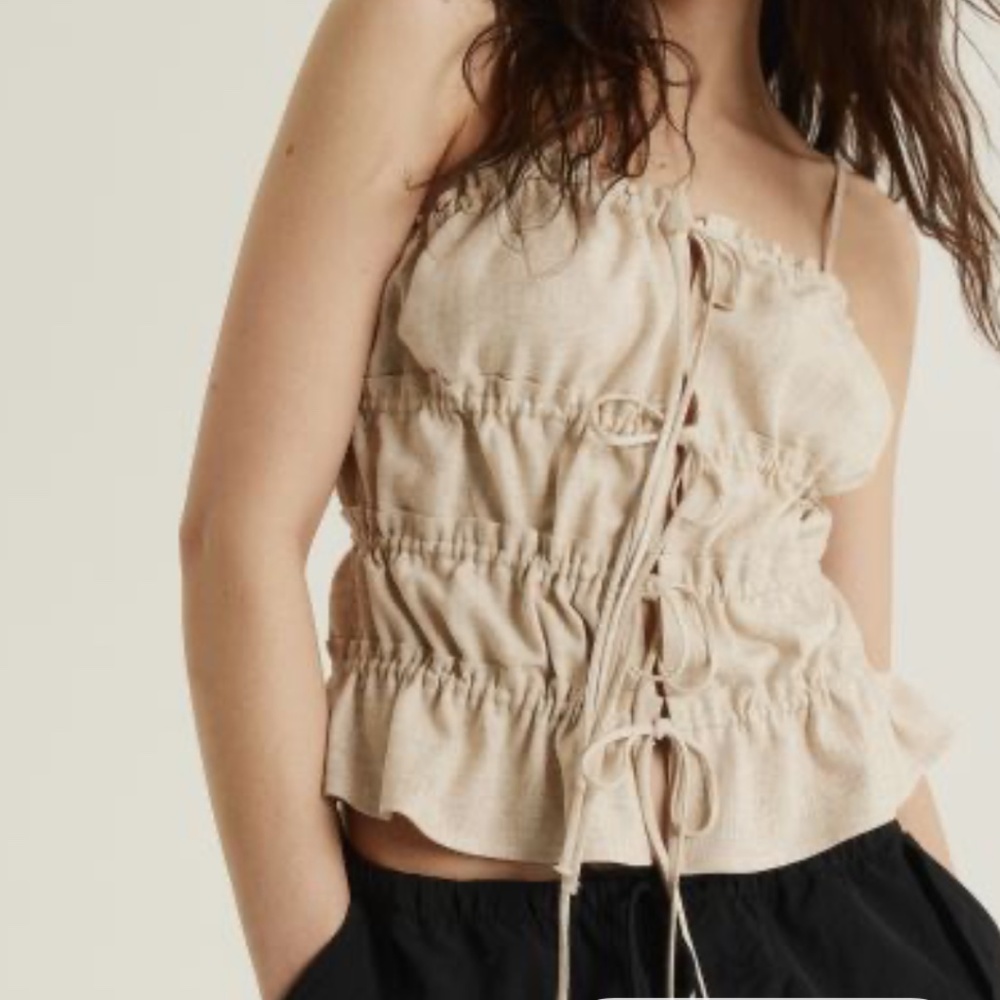 Tie Front Linen Tank